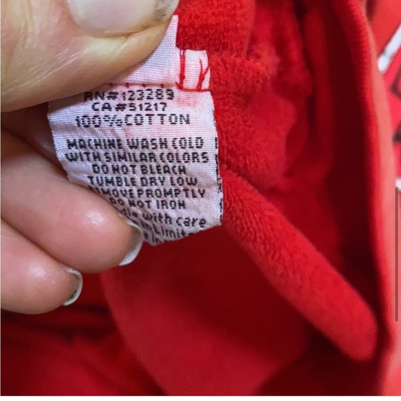 Lauren Moshi Poison Band Hoodie in Red Wash with Crystal Embellishments - Picture 7 of 8